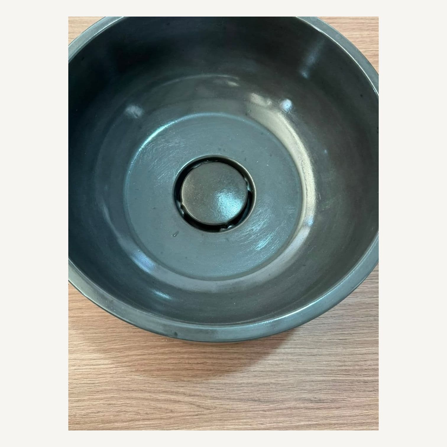Bacha circular-tapon gris-oscuro